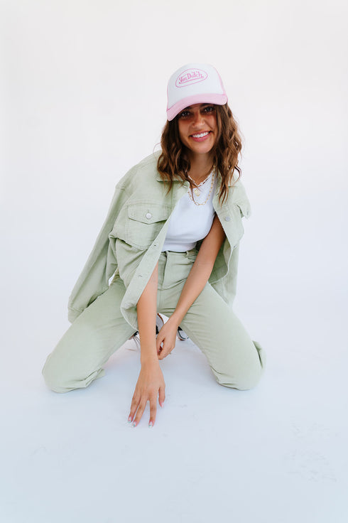 Sweet Emotion Corduroy Jacket// Sage